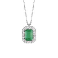 Collana Bliss Donna in Oro bianco Smeraldo 1.00 Ct 20095699 - 20095699